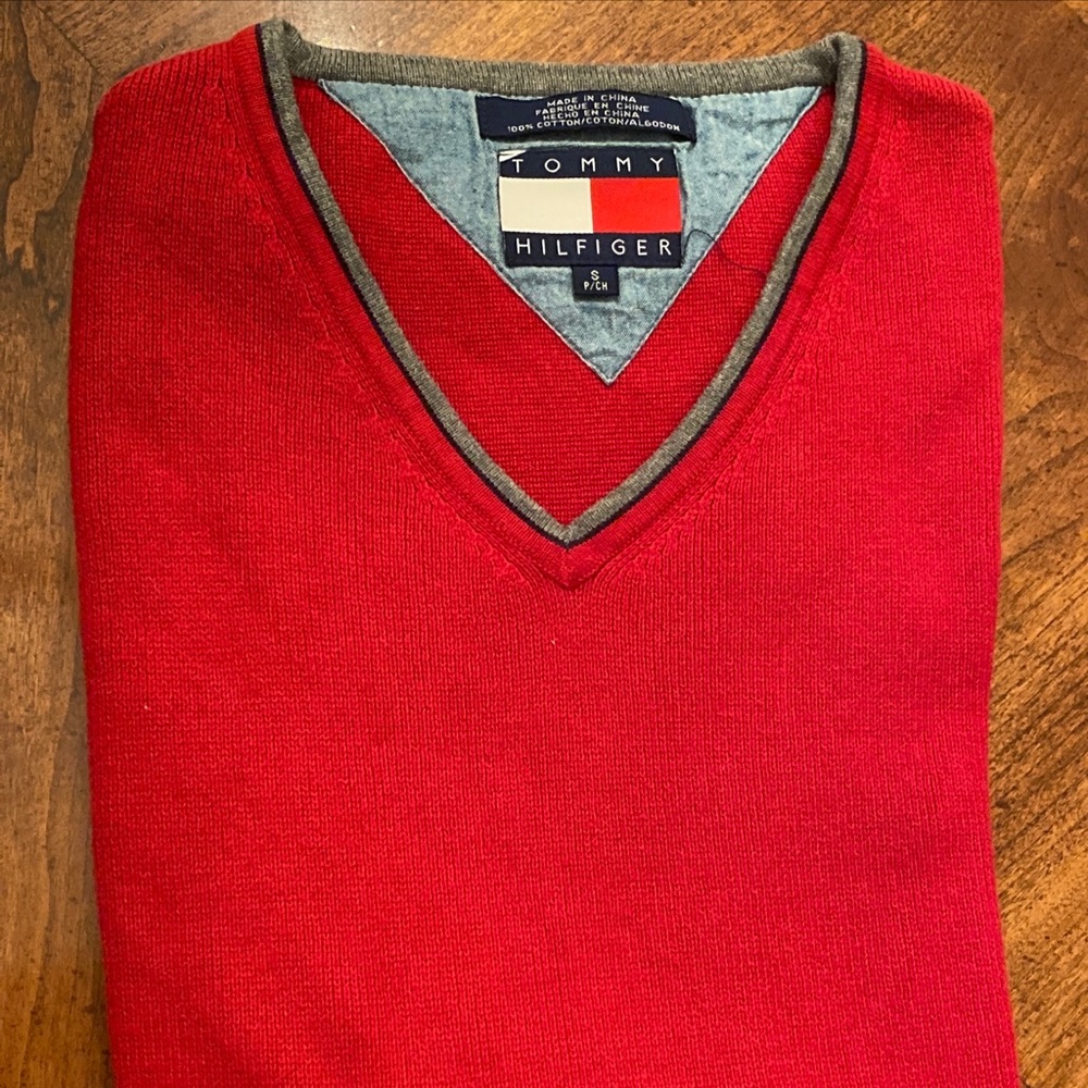 Tommy Hilfiger Golf Red Sweater Vest Men's S